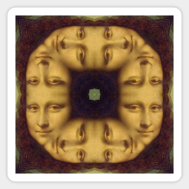 Mandalisa Kaleidoscope Pattern (Seamless) 11 Sticker by Swabcraft